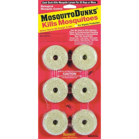 Summit Mosquito Dunks Organic Insect Repellent Solid For Mosquitoes 6 ct