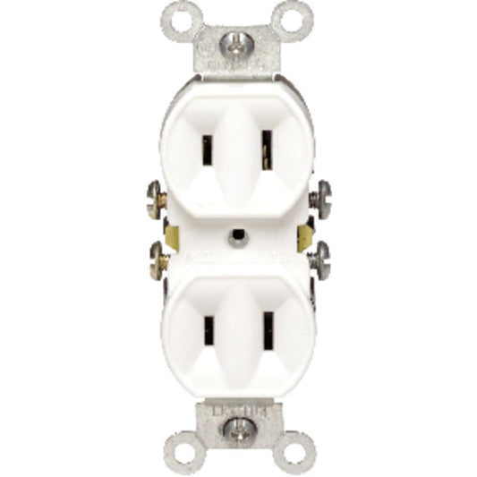 Leviton 15 amps 125 V Duplex White Outlet 1-15R 1 pk