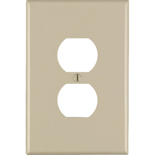 Leviton Ivory 1 gang Thermoset Plastic Duplex Wall Plate 1 pk