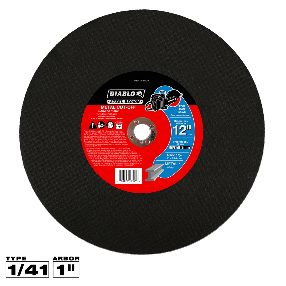 Diablo Steel Demon 12 in. D X 1 in. X 1/8 in. thick Metal Cutting Disc 1 pc
