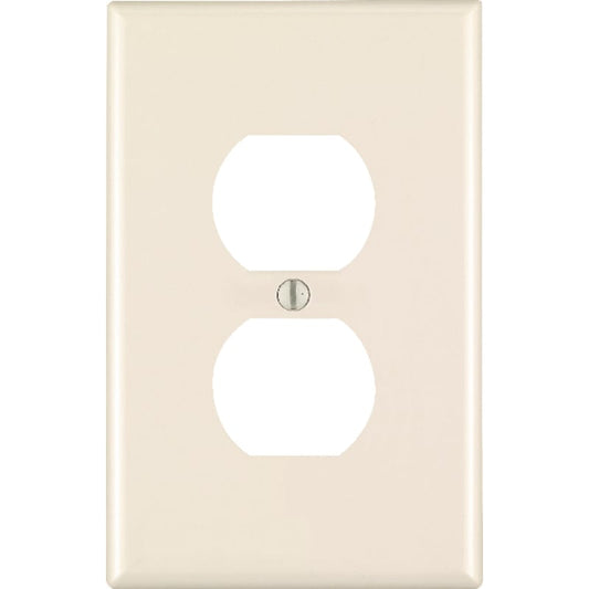 Leviton Almond 1 gang Nylon Duplex Wall Plate 1 pk