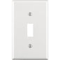 Leviton White 1 gang Thermoset Plastic Toggle Wall Plate 1 pk