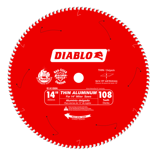 Diablo 14 in. D X 1 in. TiCo Hi-Density Carbide Circular Saw Blade 108 teeth 1 pk