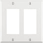 Leviton Decora White 2 gang Thermoset Plastic Decorator Wall Plate 1 pk
