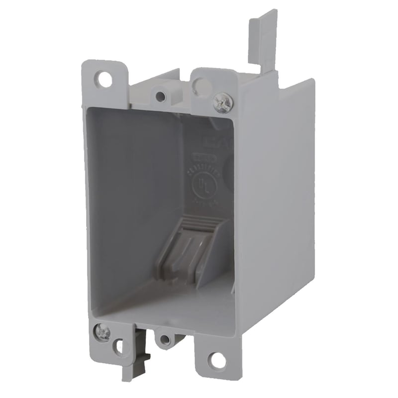 Cantex EZ Box Old Work 14 cu in Rectangle PVC 1 gang Outlet Box Gray