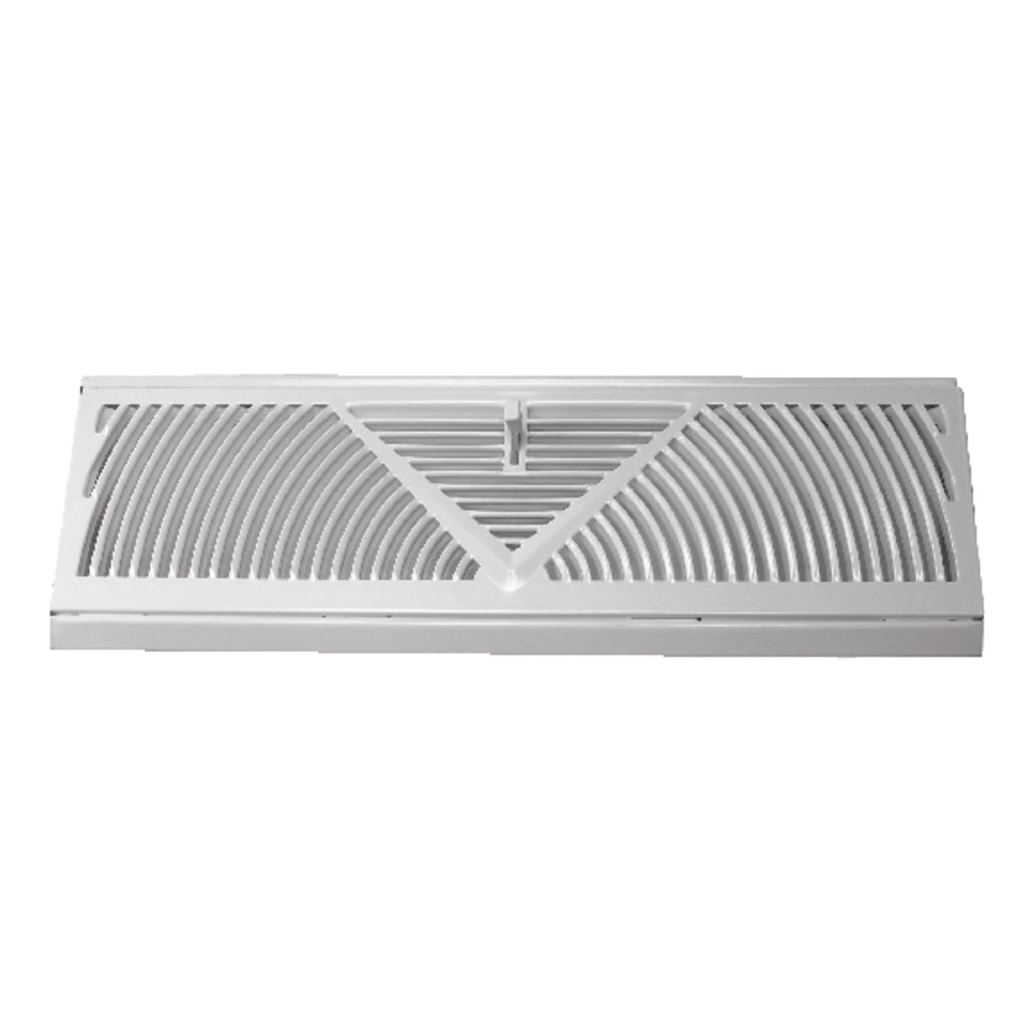 Tru Aire 4-1/2 in. H X 18 in. W 3-Way Powder Coat White Steel Baseboard Diffuser