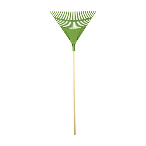 Bloom 24 Tine Poly Rake Wood Handle
