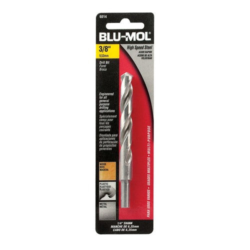 Blu-Mol Xtreme 3/8 in. X 5 in. L High Speed Steel Drill Bit Round Shank 1 pc