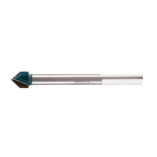 Bosch 1/2 in. X 4 in. L Carbide Tipped Glass and Tile Bit 3-Flat Shank 1 pc