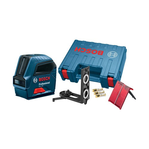 Bosch 2 beam Self Leveling Cross-Line Laser 50 ft. 7 pc
