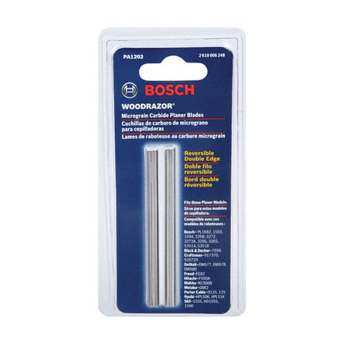 Bosch 3-1/4 in. L X 0.125 in. W Tungsten Carbide Planer Blade Double-Edged 2 pk
