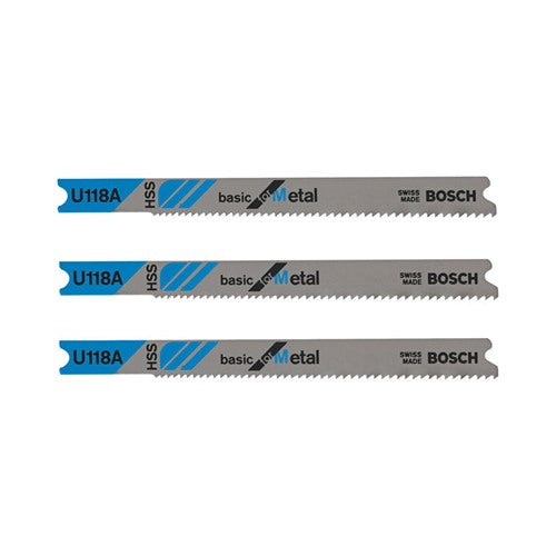 Bosch 3-1/8 in. High Carbon Steel U-Shank Wavy set and milled Jig Saw Blade 24 TPI 3 pk