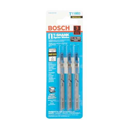 Bosch 3-5/8 in. High Carbon Steel T-Shank Jig Saw Blade 14 TPI 3 pk