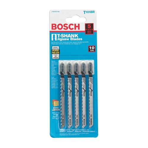 Bosch 4 in. High Carbon Steel T-Shank Jig Saw Blade 10 TPI 5 pk