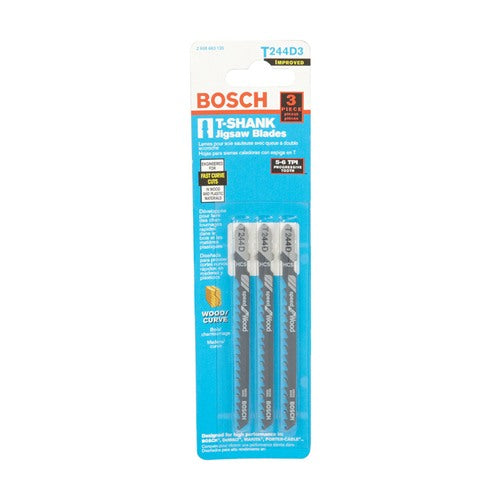 Bosch 4 in. High Carbon Steel T-Shank Jig Saw Blade 6 TPI 3 pk