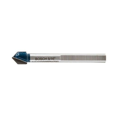 Bosch 5/16 in. X 4 in. L Carbide Tipped Glass and Tile Bit 3-Flat Shank 1 pc
