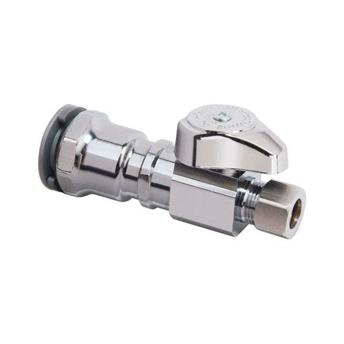 BrassCraft 1/2 in. NPC X 3/8 in. Brass Straight Stop Valve