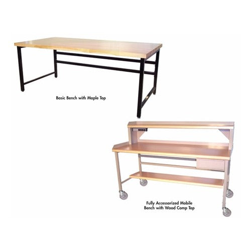 Built-Rite Heavy-Duty Tubular Framework Double Stringer Work Benches