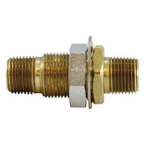 F X M Bulkhead with 1-14 Thread — Brass Fittings | 2 Stocked Part Numbers (129A-391FC3-BN, 28313)
