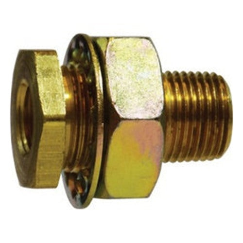 F X M Bulkhead with 1/2 Male — Brass Fittings | 3 Stocked Part Numbers (129A-55613, 28346 … 28347)
