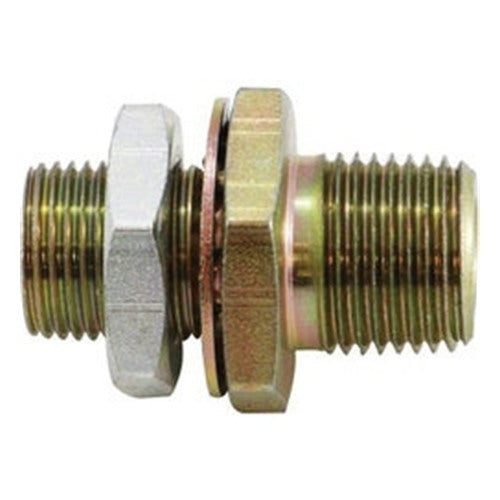 M X M Bulkhead with 3/4-16 Thread — Brass Fittings | 2 Stocked Part Numbers (129A-391FC2, 28325)