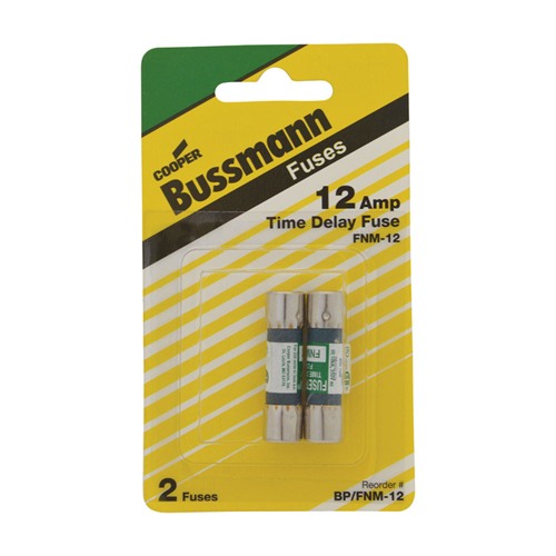 Bussmann 12 amps Dual Element Time Delay Fuse 2 pk