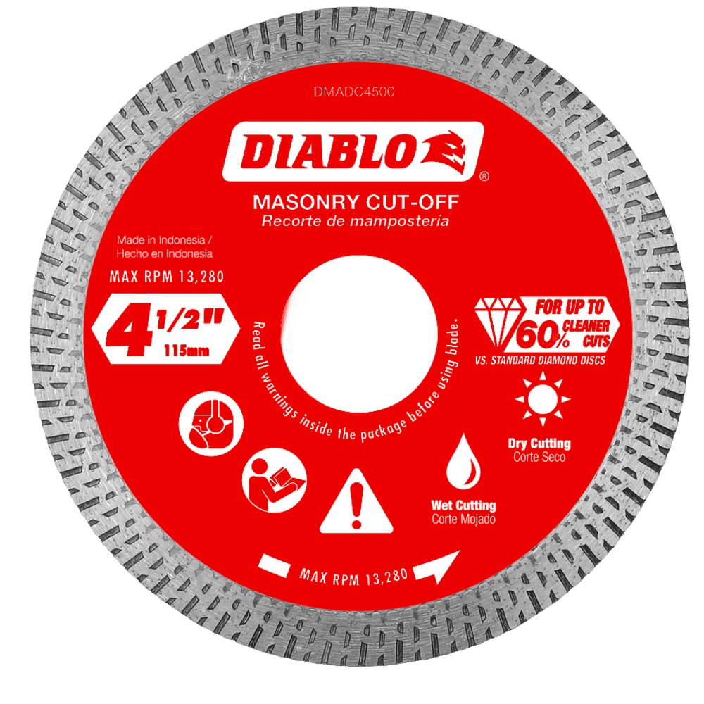 Diablo 4-1/2 in. D X 7/8 in. X .055 in. thick Diamond Masonry Cut-Off Disc 1 pk