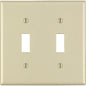 Leviton Ivory 2 gang Thermoset Plastic Toggle Wall Plate 1 pk