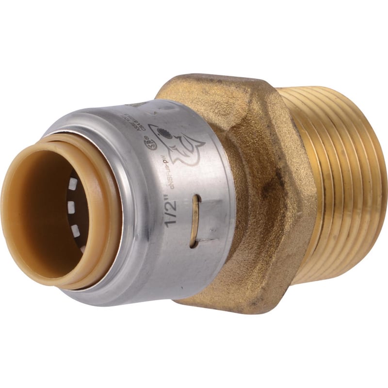 SharkBite Push to Connect 1/2 in. Male each X 3/4 in. D MPT Brass Connector
