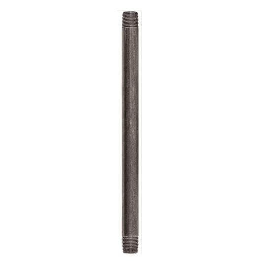 STZ Industries 1/2 in. MIP each X 1/2 in. D MIP Black Steel 12 in. L Nipple