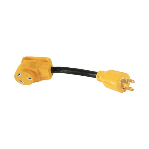 Camco Power Grip 12 in. 30 amps RV Generator Adapter 30 AMP 1 pk