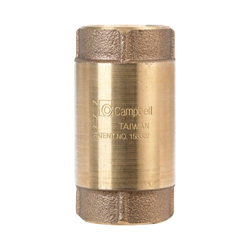 Campbell 1 in. D X 1 in. D FNPT x FNPT Red Brass Spring Loaded Check Valve