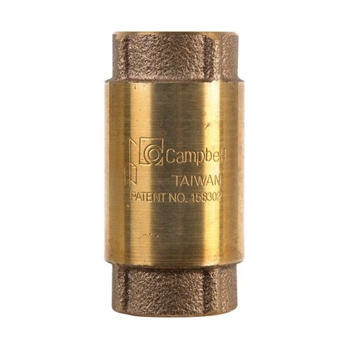 Campbell 3/4 in. D X 3/4 in. D FNPT x FNPT Red Brass Spring Loaded Check Valve
