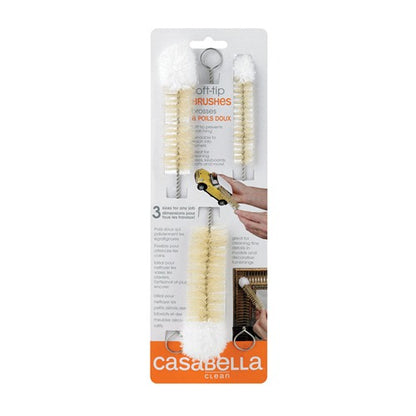 Casabella 5 in. W Soft Bristle 6 in. Metal Handle Bottle Brush