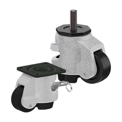 CasterDepot Leveling Casters - Nylon Wheel - Ratchet Adjustment - Capacities Up To 500 kg