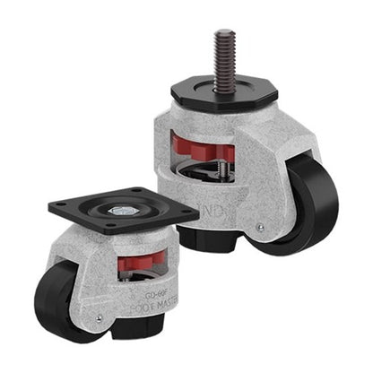 CasterDepot Leveling Casters - Nylon Wheel- Side Thumb Adjustment - Capacities Up To 550 kg