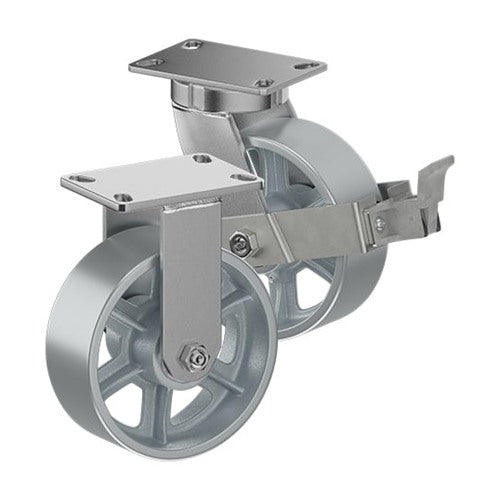 CasterDepot Top Plate Casters - Cast Iron Wheel - Capacities Up To 2500 lbs
