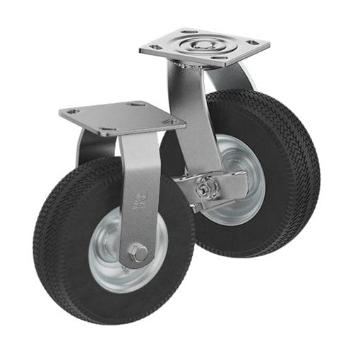 CasterDepot Top Plate Casters - Never-Flat Wheel - Capacities Up To 500 lbs