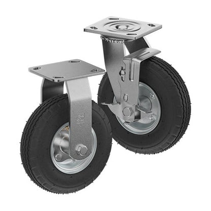 CasterDepot Top Plate Casters - Pneumatic Wheel - Capacities Up To 450 lbs