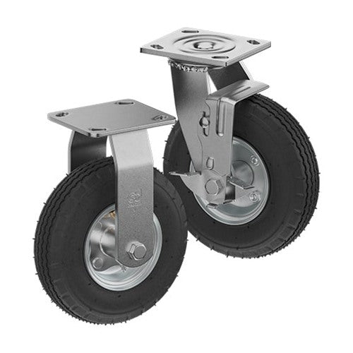 CasterDepot Top Plate Casters - Pneumatic Wheel - Capacities Up To 450 lbs