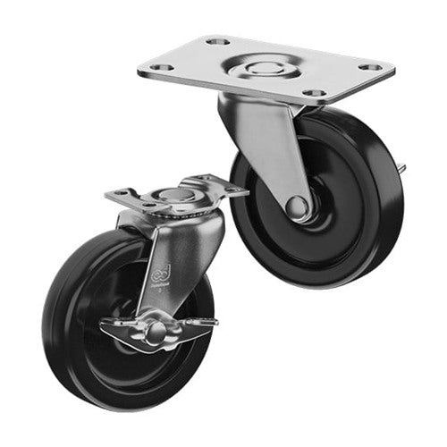 CasterDepot Top Plate Casters - Polyolefin Wheel - Capacities Up To 120 lbs