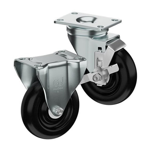 CasterDepot Top Plate Casters - Polyolefin Wheel - Capacities Up To 325 lbs