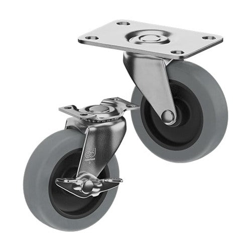 CasterDepot Top Plate Casters - Thermo-Urethane Wheel - Capacities Up To 120 lbs