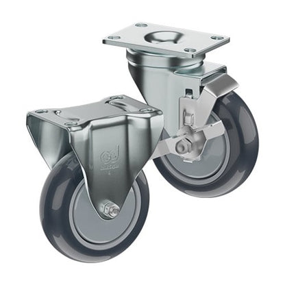 CasterDepot Top Plate Casters - Thermo-Urethane Wheel - Capacities Up To 350 lbs