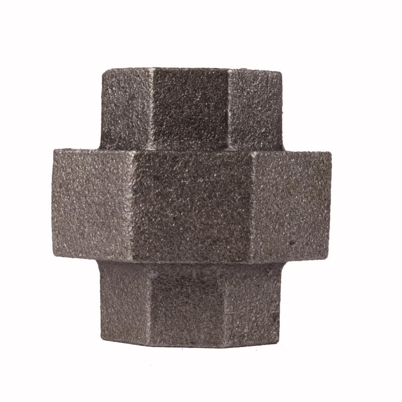 STZ Industries 1/2 in. FIP each X 1/2 in. D FIP Black Malleable Iron Union