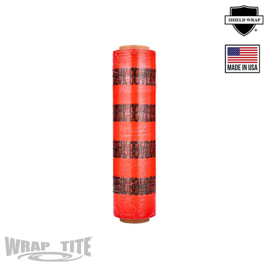 20 X 5000 X 80 - RED WITH BLACK PRINT -"DO NOT BREAK LOAD"; 40 RLS/plt