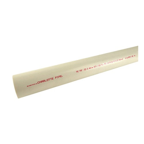 Charlotte Pipe Schedule 40 PVC Pipe 1/2 in. D X 5 ft. L Plain End 600 psi