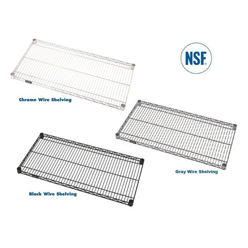 Chrome, Green, Gray & Black Epoxy Wire Shelving