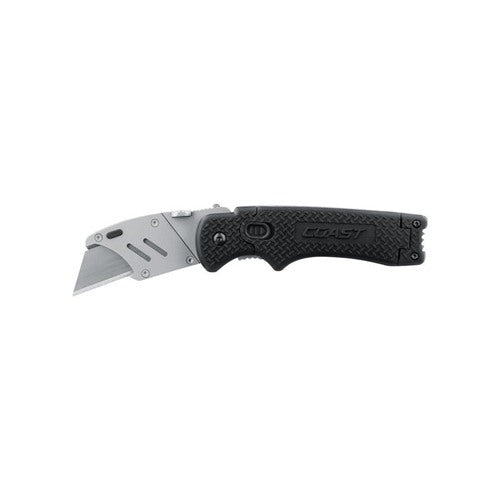 Coast Double Lock Pro 6.81 in. Folding Razor Knife Black 1 pc