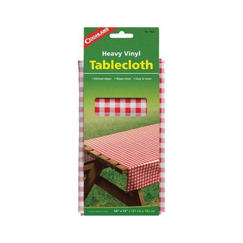 Coghlan's Red Vinyl Tableclot 54 in. L X 72 in. W